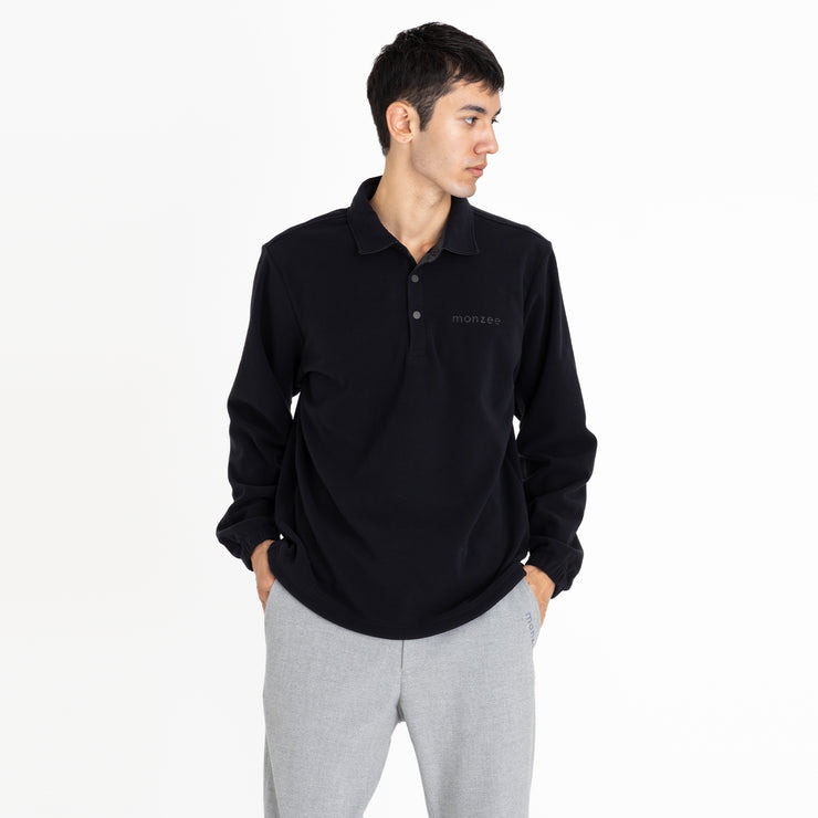 Polartec® フリースポロ - ブラック
