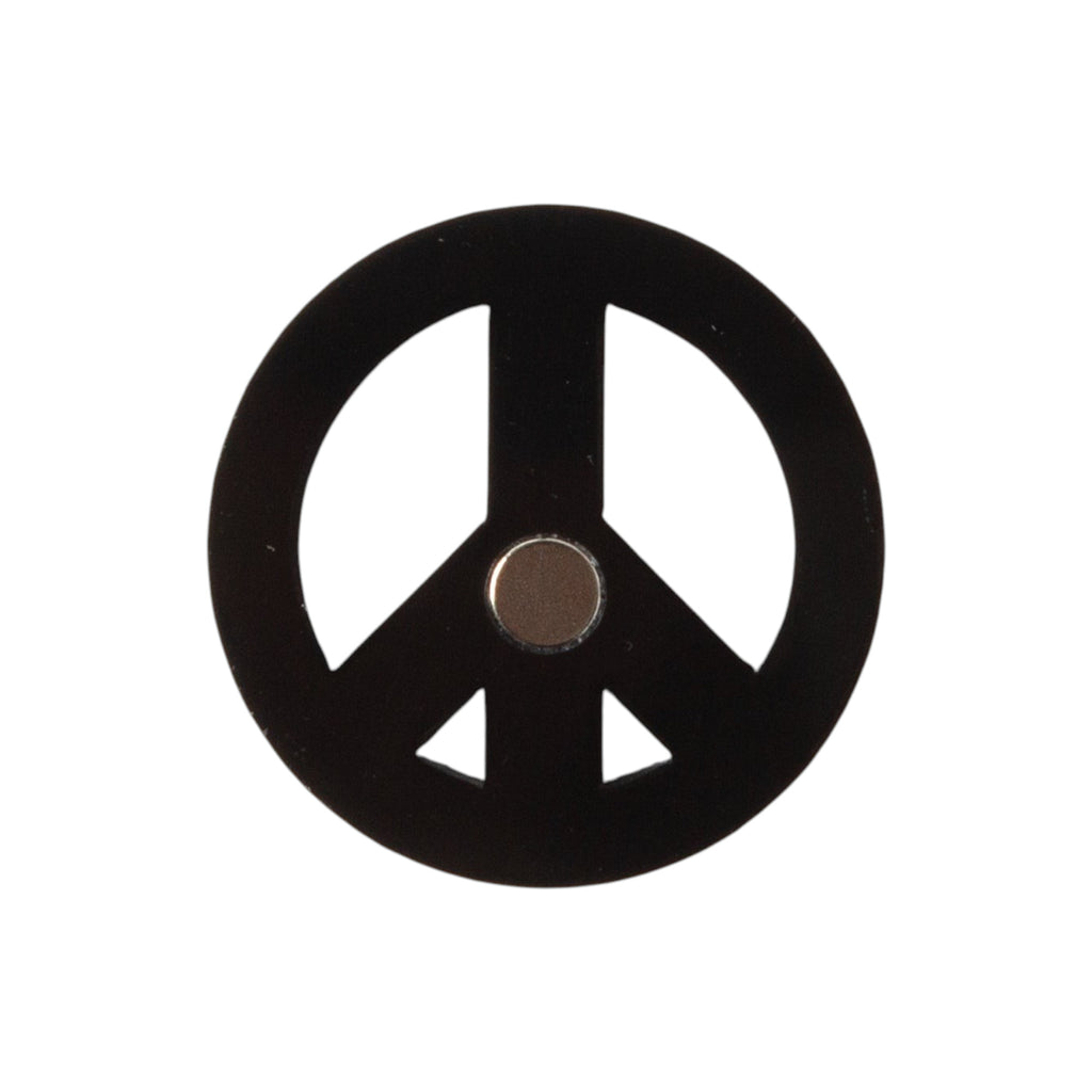 monzee ゴルフアクセサリー Peace Mark Black マグネットタイプ
