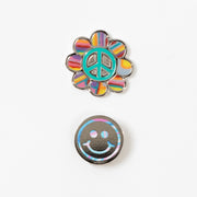 LOVE PEACE マグネット ティール