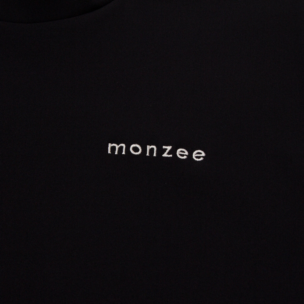 monzee Mock-Neck Long Black