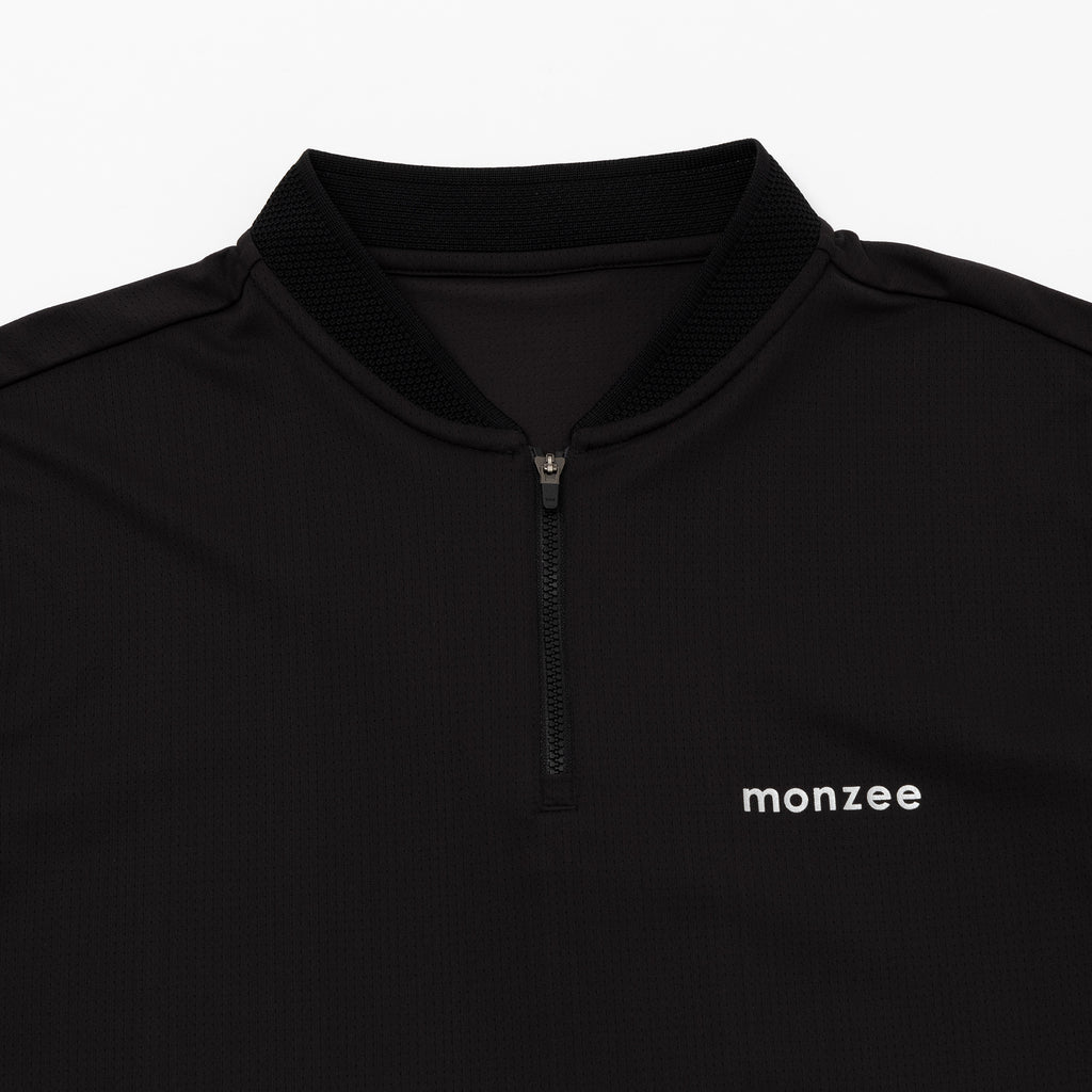 monzee メッシュショートカラー ブラック