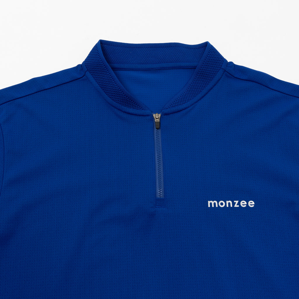 monzee メッシュショートカラー ブルー