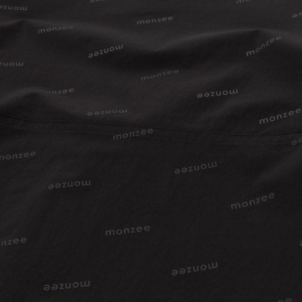 monzee リバーシブル ハーフジップ フリース ブラック