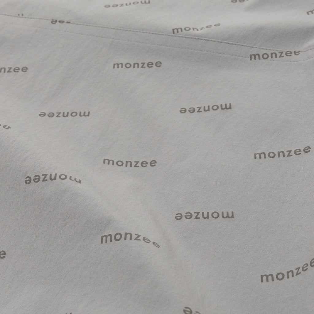 monzee リバーシブル ハーフジップフリース グレー