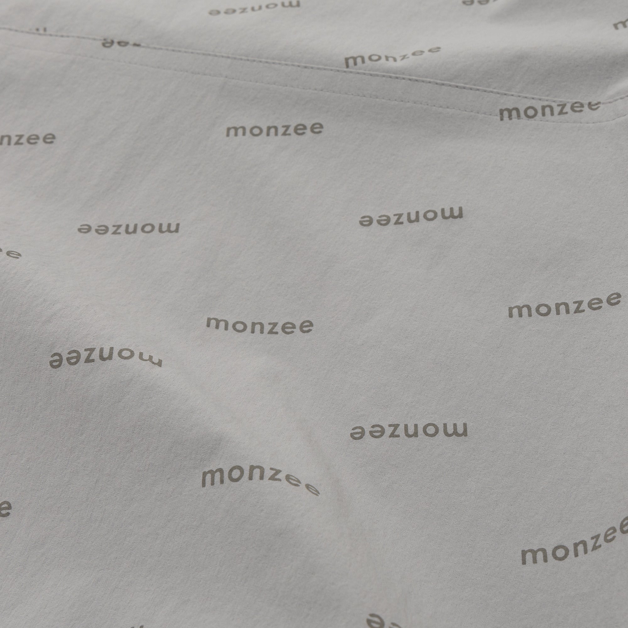 monzee リバーシブル ハーフジップフリース グレー