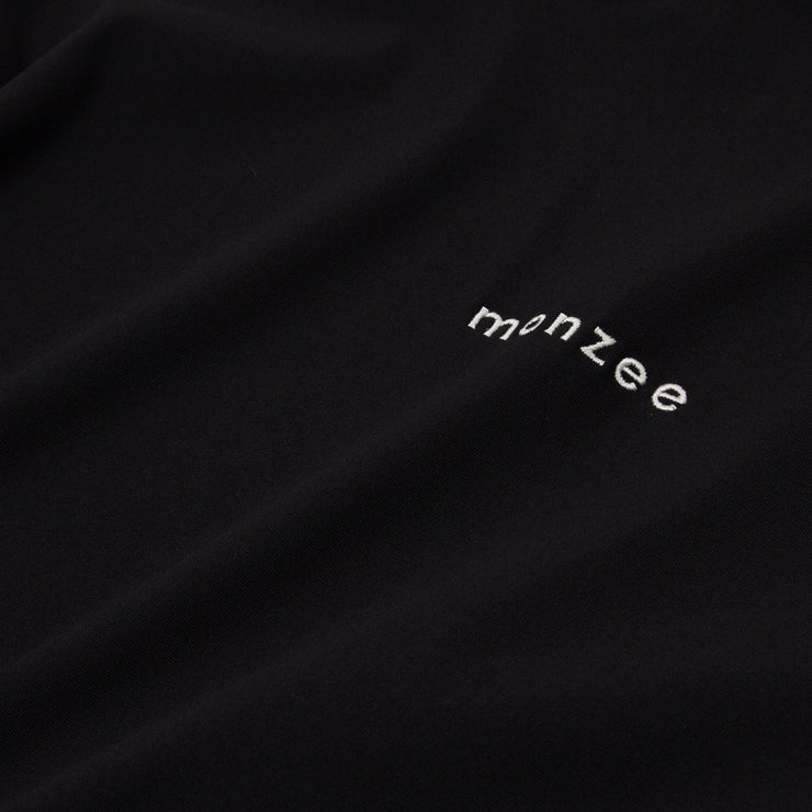 Mock-Neck Long Black