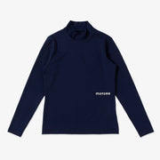 薄手モックネック - ネイビー
