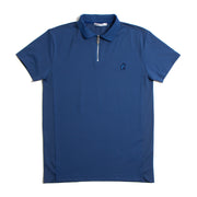 Zip Up Rib Polo Navy（Mのみ）（60％off）