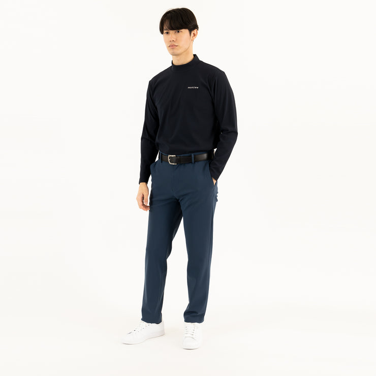 Mock-Neck Long Navy