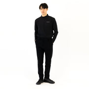 Mock-Neck Long Black